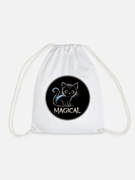 Magische Katze - Turnbeutel - Weiß