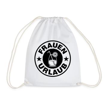 Women's Holiday Cocktail - Drawstring Bag - white - Front