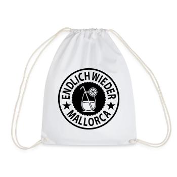 Finally Mallorca Cocktail again - Drawstring Bag - white - Front