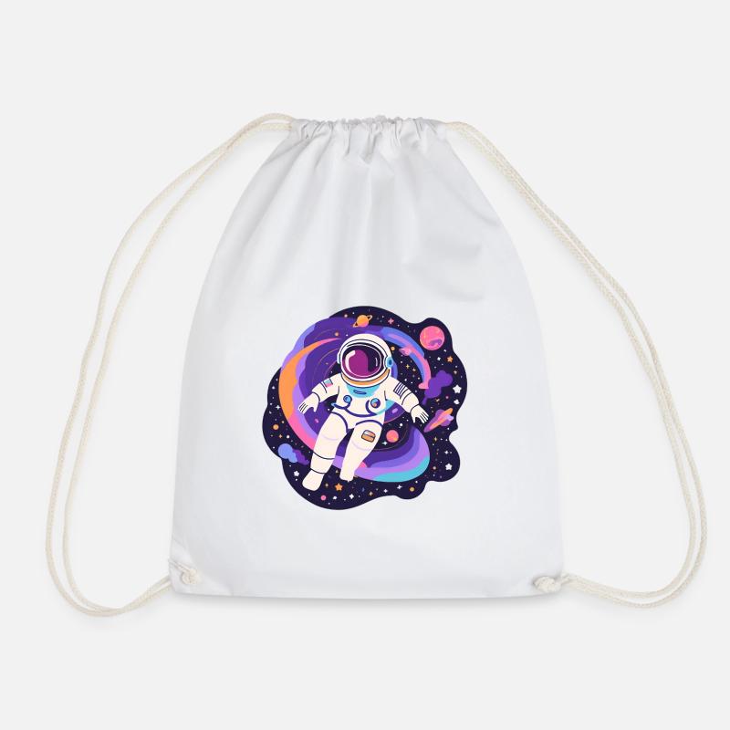 Weltraum-Regenbogen-Astronaut - Turnbeutel - Weiß