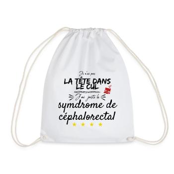 J'ai un syndrome céphalorectal - Sac de sport léger - blanc - Devant