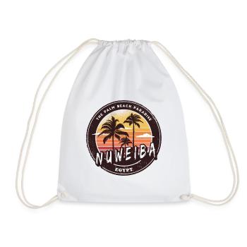 Nuweiba Égypte Vintage Palmier Design - Sac de sport léger - blanc - Devant