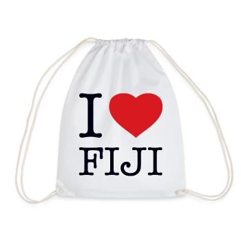 I LOVE FIJI - Drawstring Bag - white - Front
