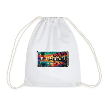 Whitsundays Australia Palm Tree signe Design - Sac de sport léger - blanc - Devant