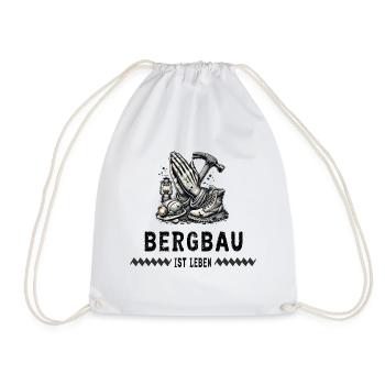 Mining is life - Drawstring Bag - white - Front