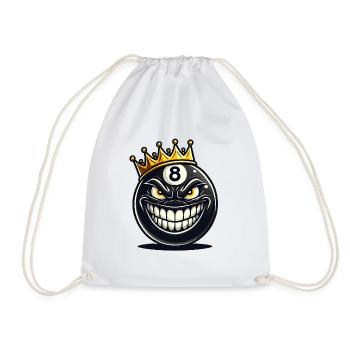 Billiards King - Drawstring Bag - white - Front
