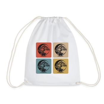 Bonsaï Coucher de soleil - Sac de sport léger - blanc - Devant