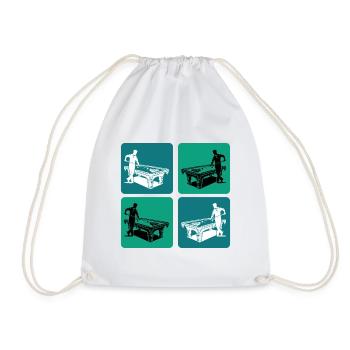 Vintage Billiards Player - Drawstring Bag - white - Front