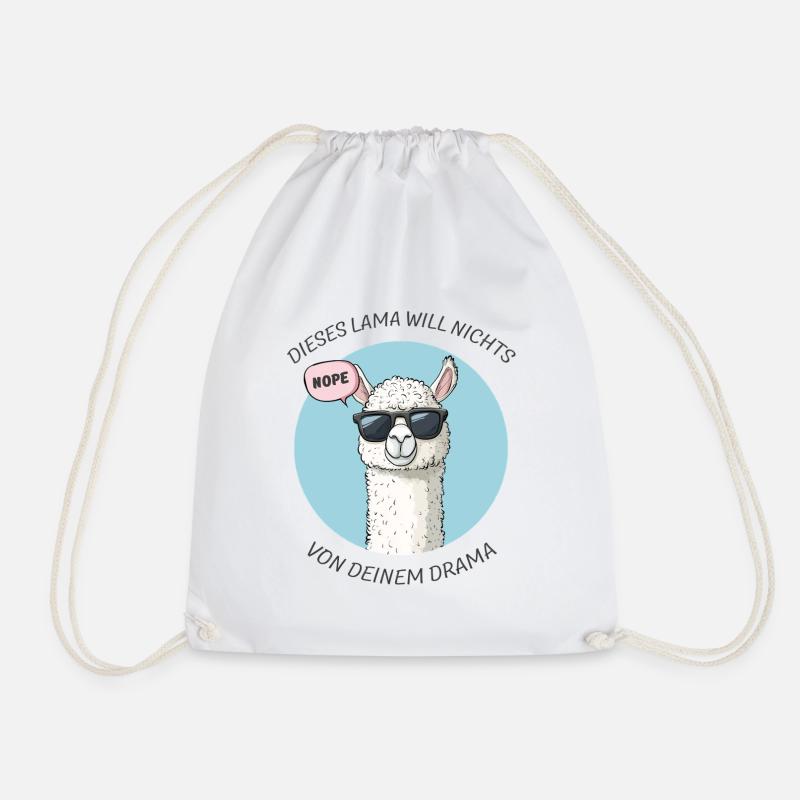 Don't make a drama - Drawstring Bag - white