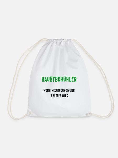 Haubtschühler – Kreative Rechtschreibung - Turnbeutel - Weiß