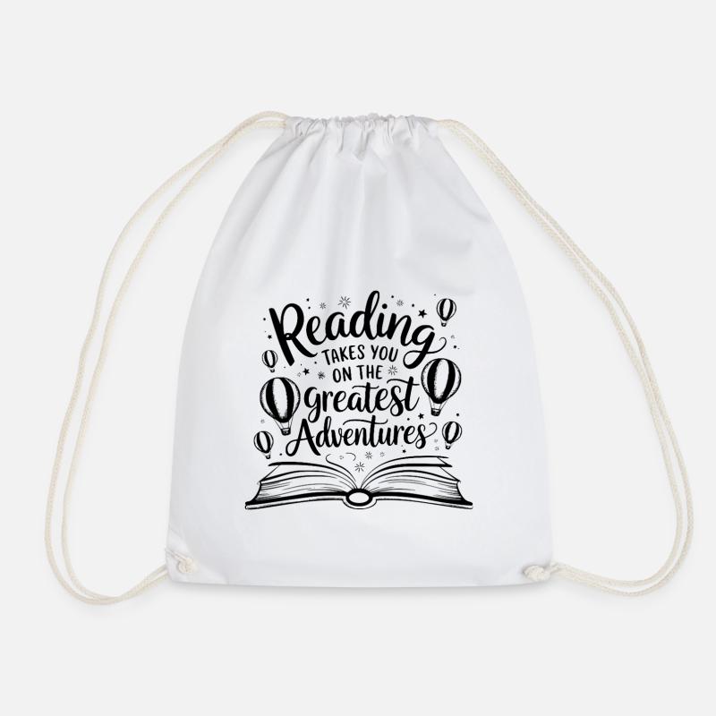 Reading Takes You On The Greatest Adventures - Turnbeutel - Weiß