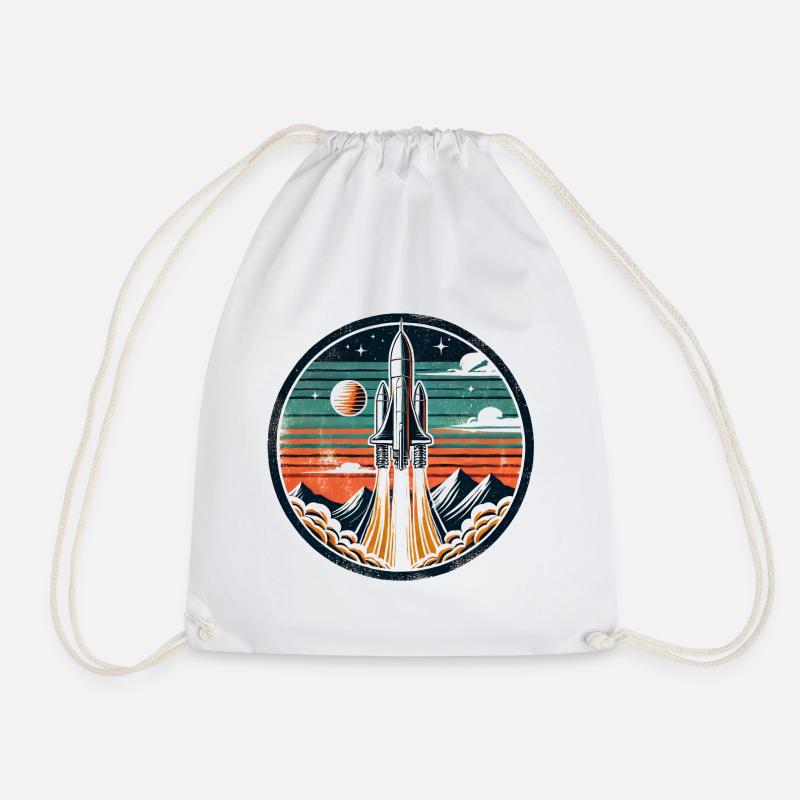 Space shuttle Spaceship - Turnbeutel - Weiß