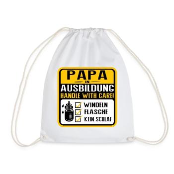Papa in Ausbildung Baby Humor Design - Turnbeutel - Weiß - Vorne