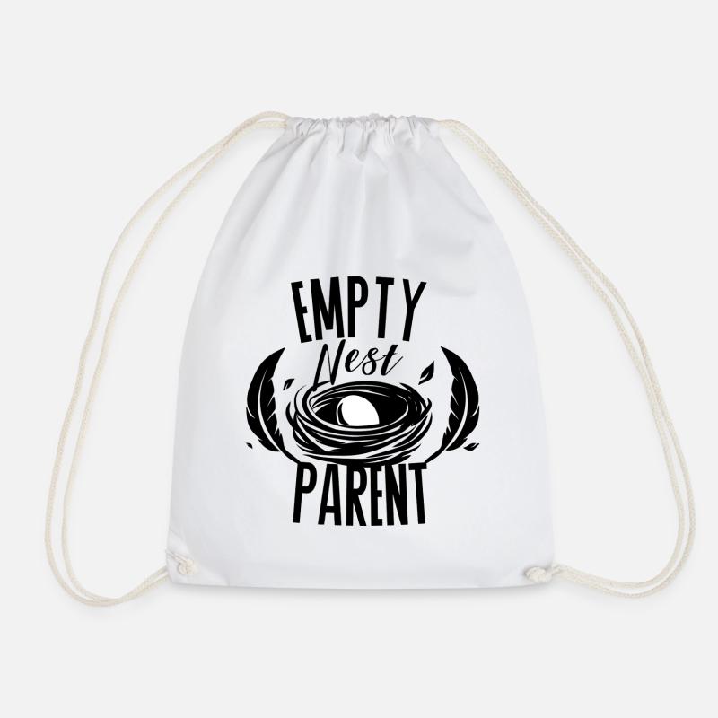 empty nest parent - kinder aus dem Haus - Drawstring Bag - white