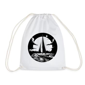 Voile graphique - Sac de sport léger - blanc - Devant