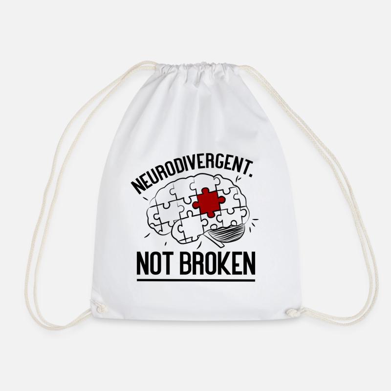 Neurodivergent. Not Broken - Turnbeutel - Weiß
