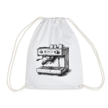 Coffee machine - Drawstring Bag - white - Front