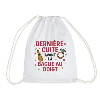 Dernière cuite avant la bague au doigt - Sac de sport léger - blanc - Devant