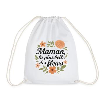 Maman, la plus belle des fleurs - Sac de sport léger - blanc - Devant