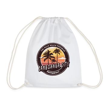 Zamboanga City Philippines Plage Palmiers Design - Sac de sport léger - blanc - Devant