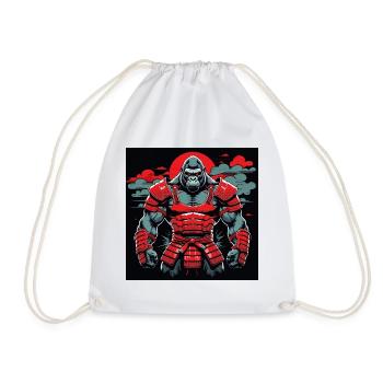 Primal Ronin – Der Samurai-Gorilla - Turnbeutel - Weiß - Vorne