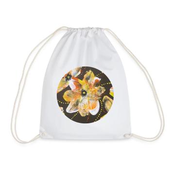 Creative play of colours hand-painted by Martina Eßer - Drawstring Bag - white - Front