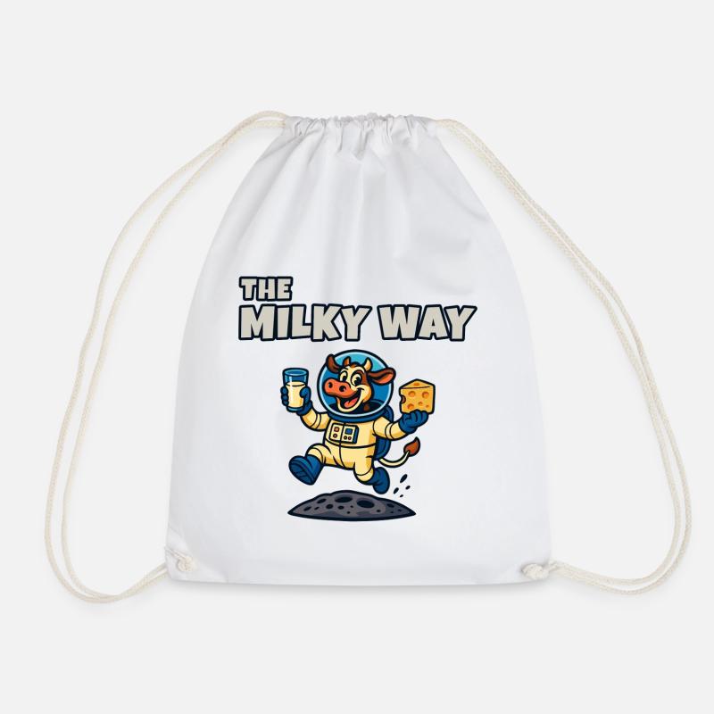 The Milky Way - Ko Astronaut - Drawstring Bag - white