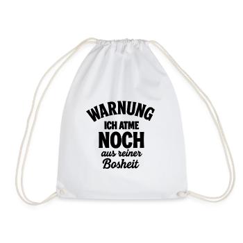 Warnung - Turnbeutel - Weiß - Vorne