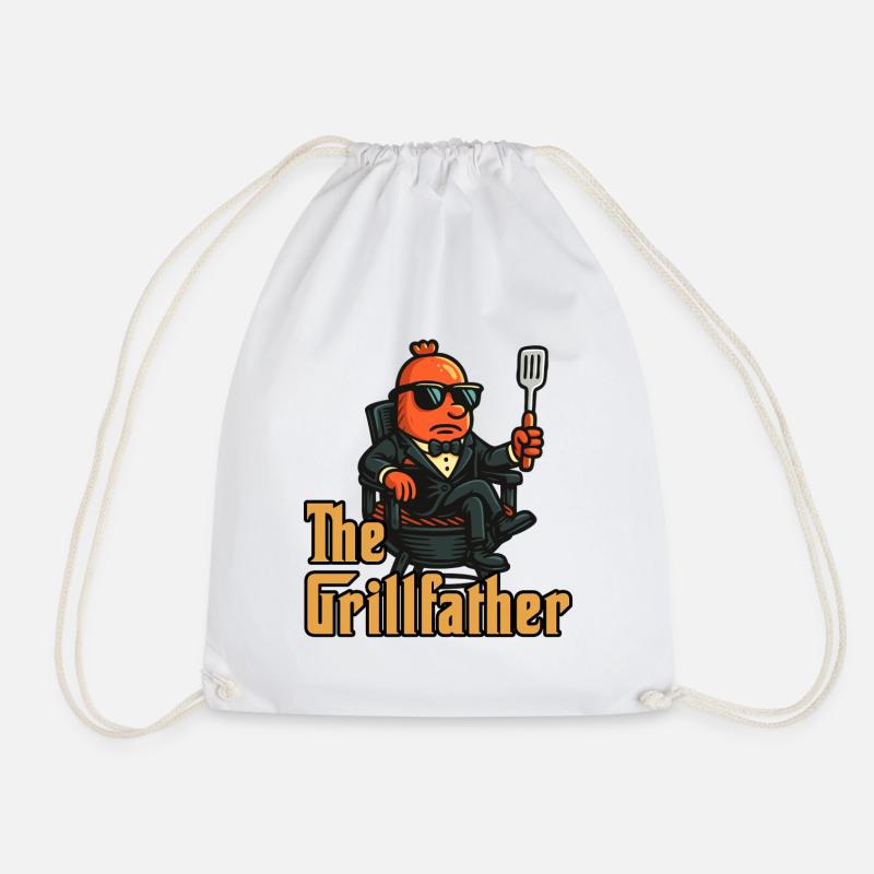 The Grillfather - Drawstring Bag - white