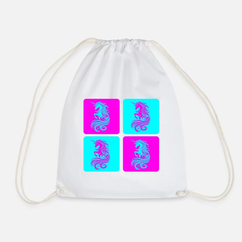 Magisches Einhorn Pop Art - Turnbeutel - Weiß