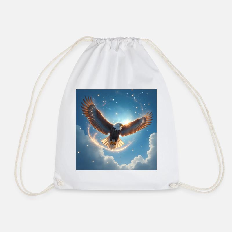 Krafttier Adler am Himmel - Turnbeutel - Weiß