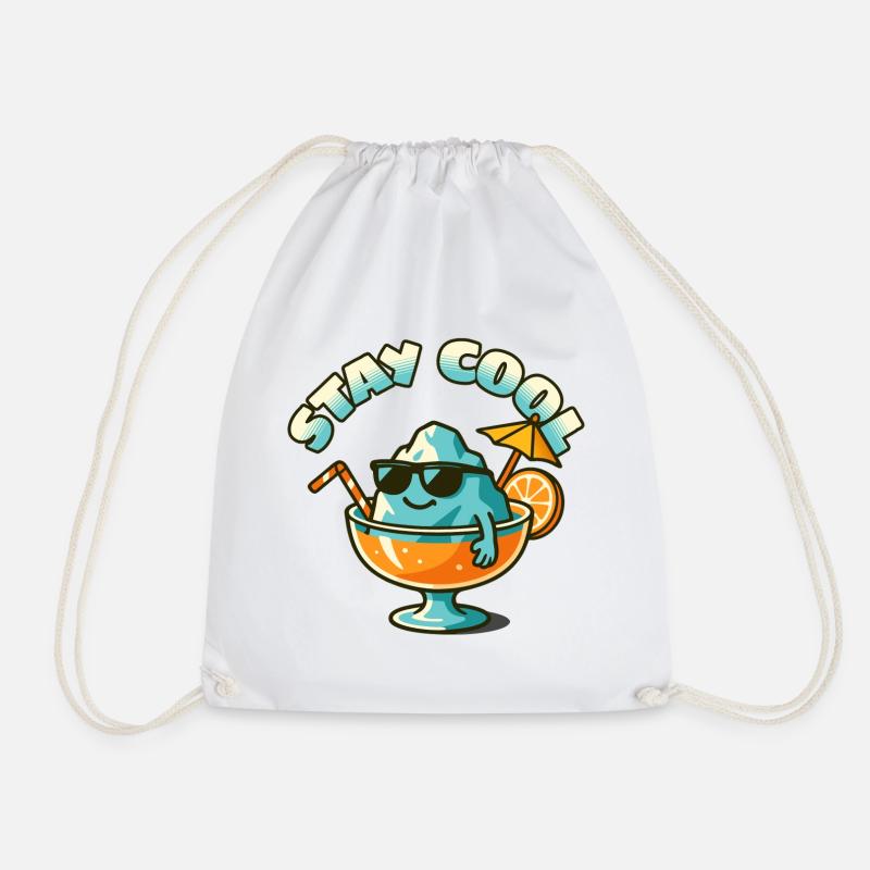 Stay Cool Isbjerg i Sommerglas - Drawstring Bag - white