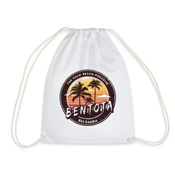 Plage de Bentota Sri Lanka Palmiers Design - Sac de sport léger - blanc - Devant