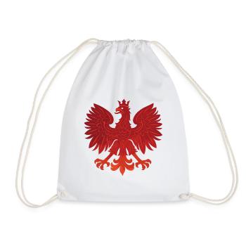 Polen Polska Adler Flagge Fahne episch Geschenk - Turnbeutel - Weiß - Vorne