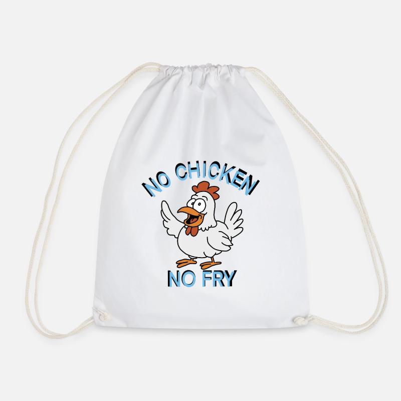 Humorous hen - Drawstring Bag - white