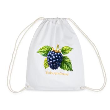 Brombeere – Botanisches Aquarell im Vintage-Stil - Turnbeutel - Weiß - Vorne