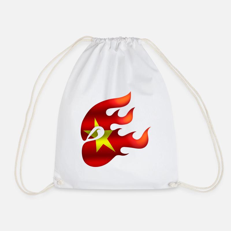 Vietnam Flag - Vietnam - Ninja - Drawstring Bag - white
