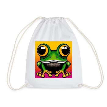 grenouille - Sac de sport léger - blanc - Devant