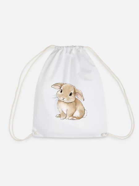 Süßer Baby Hase Kaninchen - Turnbeutel - Weiß