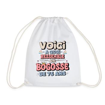 Design Humor Anniversaire 76 Ans - Sac de sport léger - blanc - Devant
