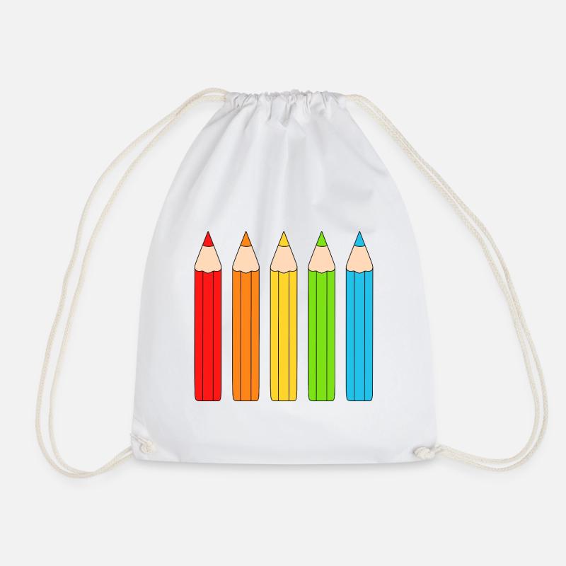 Conception vibrante d’un réseau de crayons de couleur - Sac de sport léger - blanc