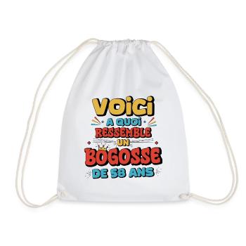 Nostalgic humour 58 years old - Drawstring Bag - white - Front