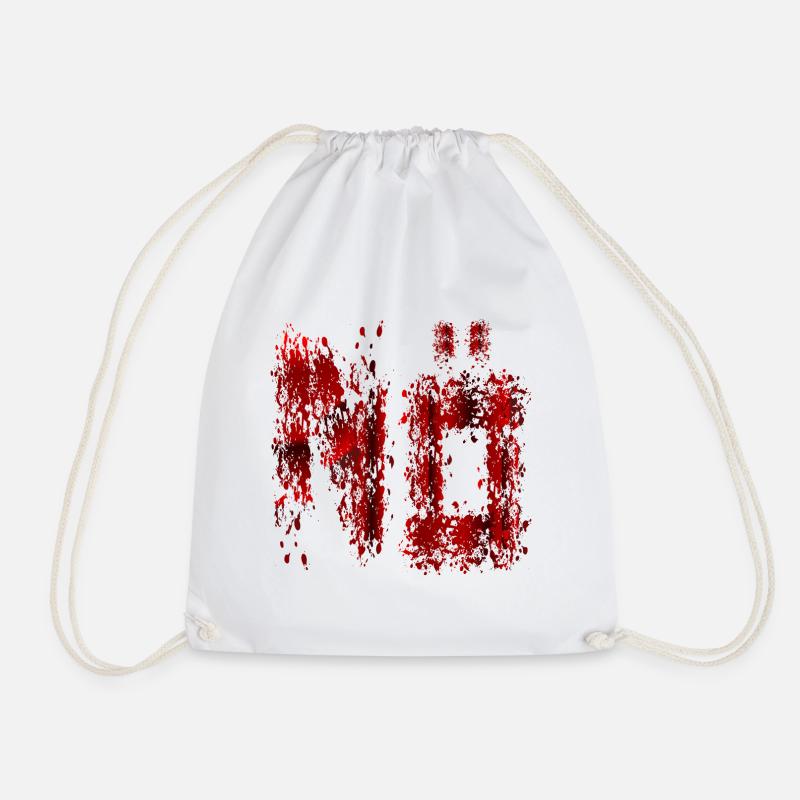 HALLOWEEN BLUTFLECKEN BLUT NEIN - Turnbeutel - Weiß