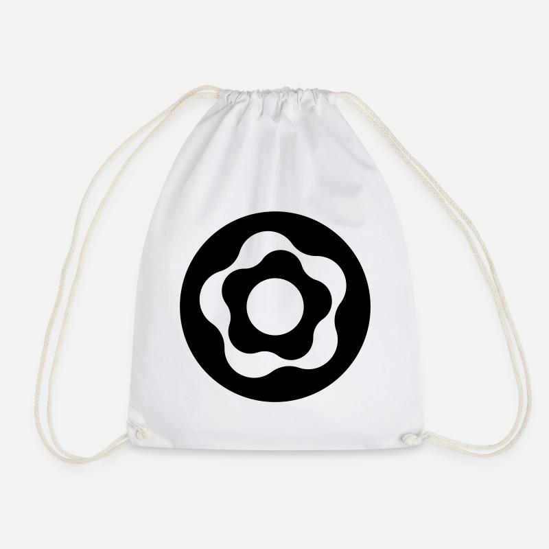 Doughnut - Drawstring Bag - white