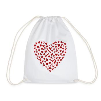 Collection Cœur : L’Amour en Rouge - Sac de sport léger - blanc - Devant