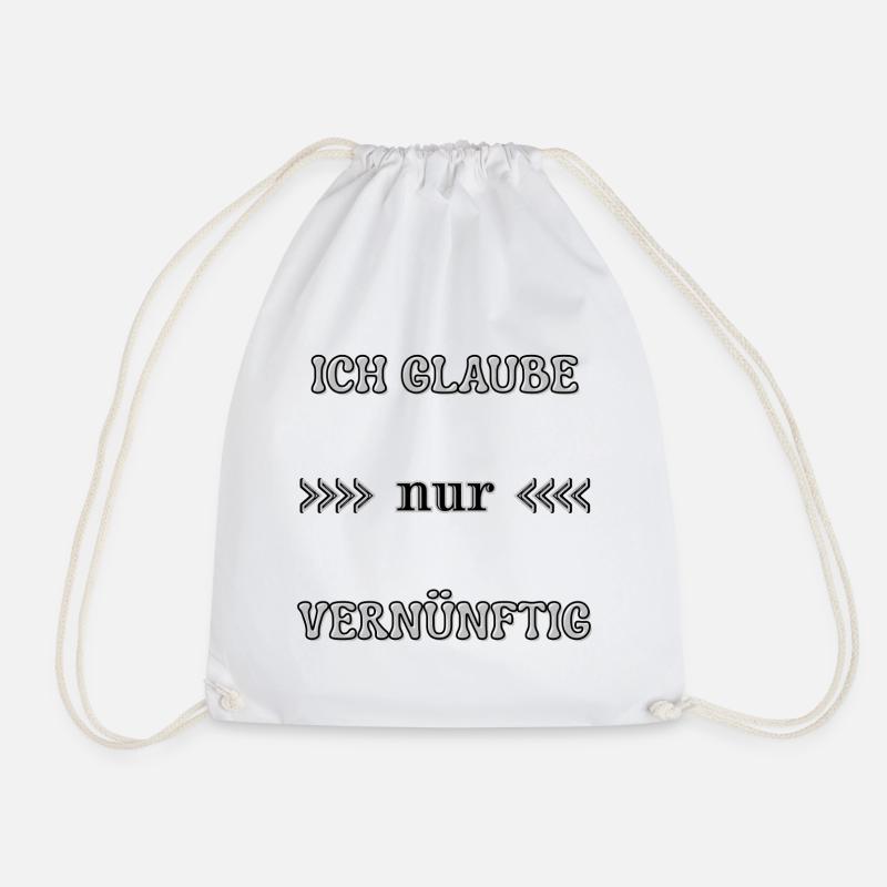 Ich glaube nur vernünftig Wordart Statement  - Turnbeutel - Weiß