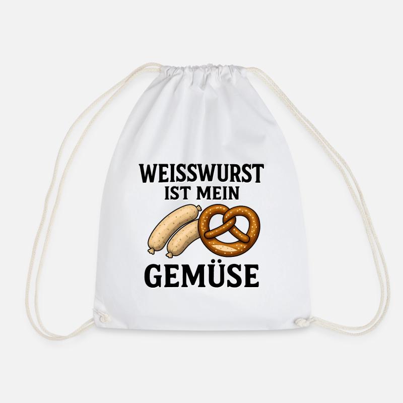 Weißwurst ist mein Gemüse - Turnbeutel - Weiß