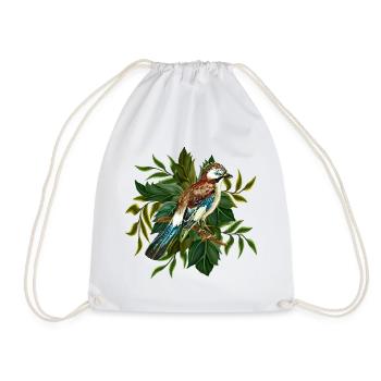 Colorful bird - Drawstring Bag - white - Front