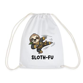 Kung-Fu Nap Master - Drawstring Bag - white - Front