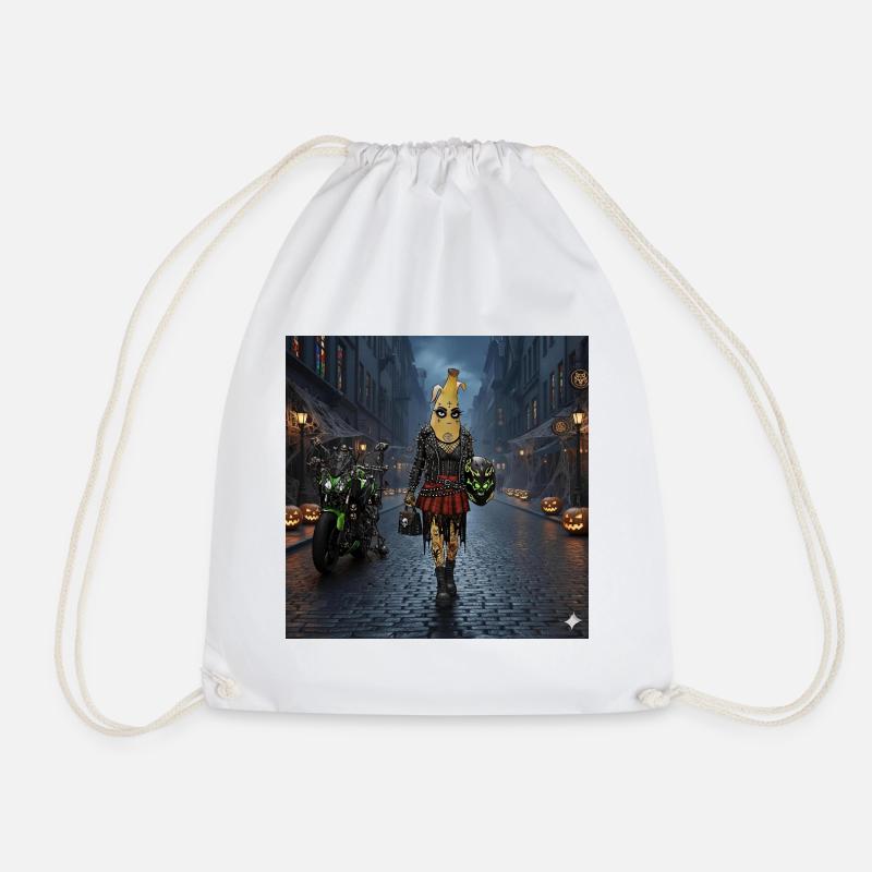 LC banana shirt d collection - Drawstring Bag - white